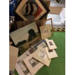 A LARGE QUANTITY OF PRINTS AND BORDERS FOR PICTURE FRAMING