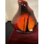 A STAFFORDSHIRE FLAMBE STYLE VASE