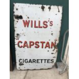 A VINTAGE ENAMEL 'WILL'S CAPSTAN CIGARETTES' SIGN