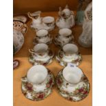 A ROYAL ALBERT 'OLD COUNTRY ROSES' TEA SERVICE TO INCLUDE SIX TRIOS