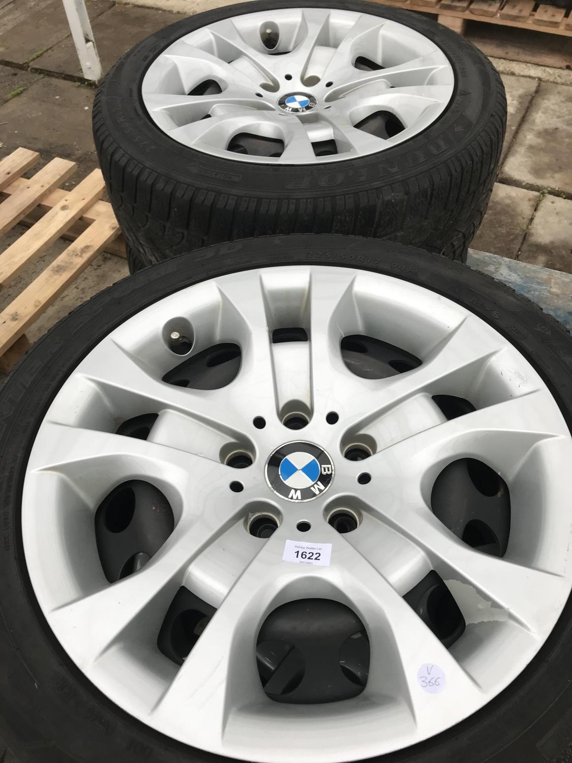 A SET OF FOUR BMW RIMS WITH 225/40 R17 DUNLOP TYRES - Image 2 of 4