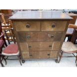 AN EDWARDIAN MAHOGANY CHEST OF DRAWERS, 36" WIDE