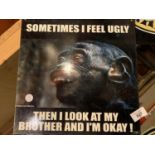 A TIN METAL GARAGE/ MAN CAVE SIGN ' SOMETIMES I FEEL UGLY...'