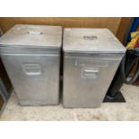 A PAIR OF VINTAGE GRUNDY BINS