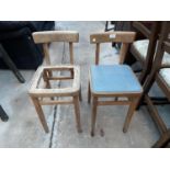TWO BEECH CHILDRENS CHAIRS