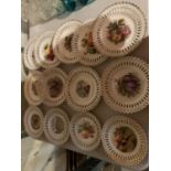 A COLLECTION OF CERAMIC RIBBON PLATES
