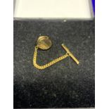 A 9 CARAT GOLD TIE PIN GROSS WEIGHT APPROXIMATELY 2.8g