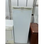 A WHITE FRIGIDAIRE UPRIGHT FREEZER BELIEVED IN WORKING IORDER BUT NO WARRANTY