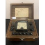 A BOXED VINTAGE TAYLOR UNIVERSAL METER MODEL 83A TO INCLUDE INSTRUCTIONS AND AN INTEGRATED