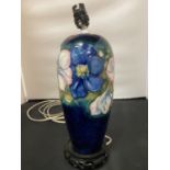 A MOORCROFT CLEMATIS TABLE LAMP - 27 CM