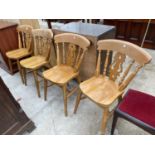 FOUR VICTORIAN STYLE KITCHEN CHAIRS