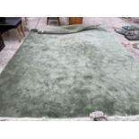 A LARGE GREEN CHINESE STYLE RUG, 152x108"