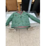 A BARBOUR GREEN LADIES XL JACKET