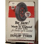 A VINTAGE STYLE DUNLOP MAN CAVE TIN METAL RETRO SIGN 20X30CM