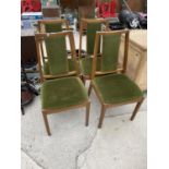 A SET OF FOUR RETRO NATHAN DINING CHAIRS
