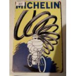 A VINTAGE STYLE MICHELIN MAN TYRES GARAGE MAN CAVE TIN METAL RETRO SIGN 20 X 30 CM