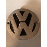 A CAST METAL ?VW VOLKSWAGEN? CIRCULAR SIGN