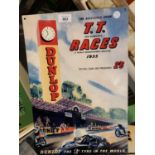 THE T T RACES 1955 METAL SIGN
