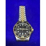 A GENTS PULSAR DIVER 100M WRISTWATCH IN WORKING ORDER