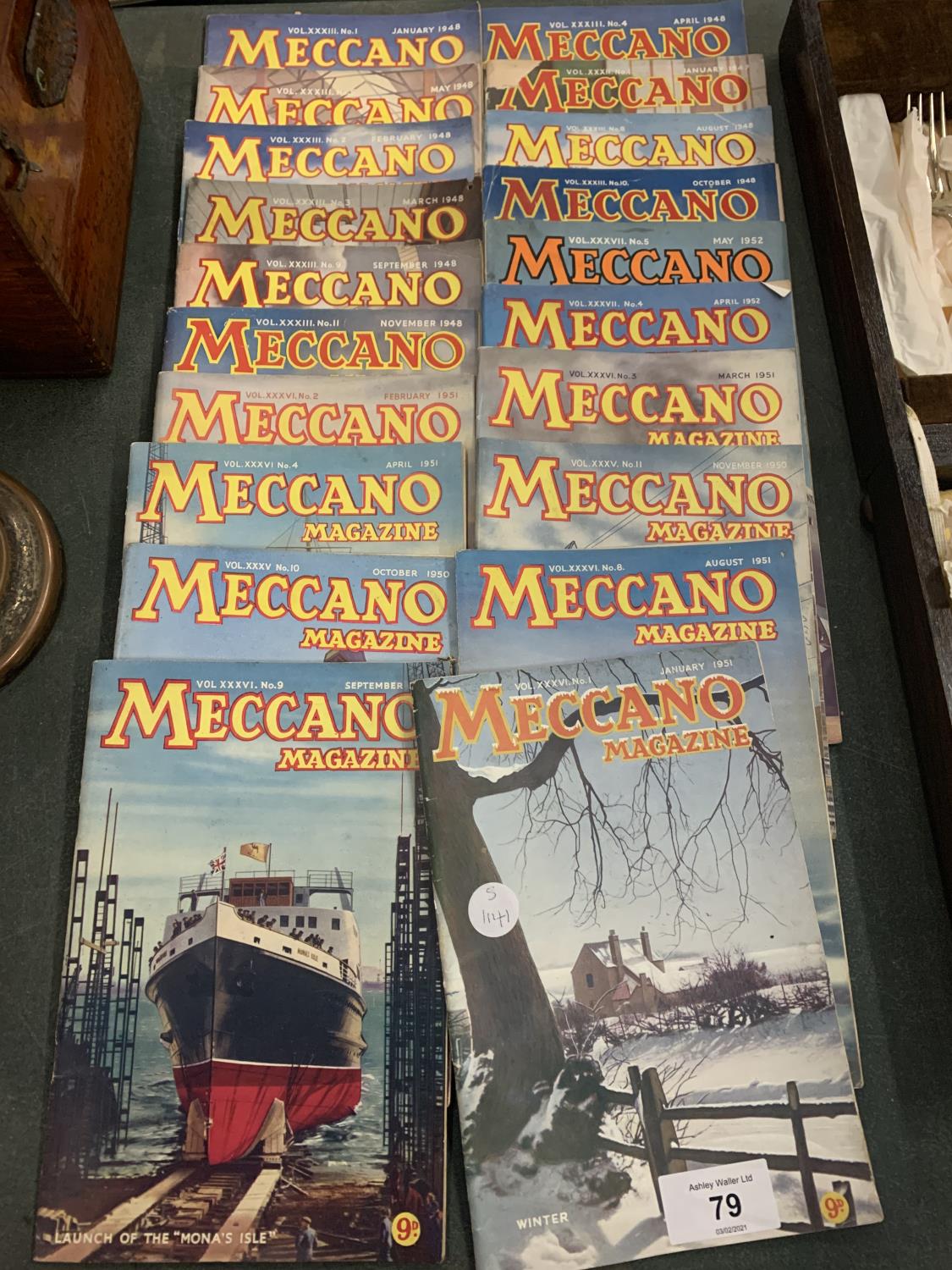 TWENTY MECCANO MAGAZINES 1948-1951