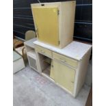 THREE RETRO KITCHEN CABINETS