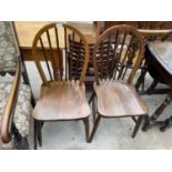 A PAIR OF WINDSOR STYLE ERCOL CHAIRS