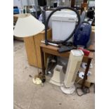 ASSORTMENT OF ELECTYRICALS TO INCLUDE A HINARI SPIN DRYER, HOOVER WITH ATTACHMENTS AND 2 ALARM