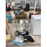 VARIOUS ELECTRICALS - TWO OIL FILLED RADIATORS, A STANDARD LAMP, TELEPHONE ETC
