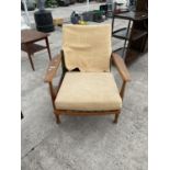 A DANISH STYLE RECLINER LOUNGE CHAIR