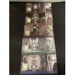 GREAT BRITAIN , 2009/2010 , ?THE CATHEDRALS? SILVER STAMP SET OF FIVE , LIMITED EDITION OF 3000 .