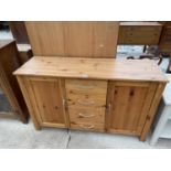 A MODERN PINE SIDEBOARD, 49" WIDE