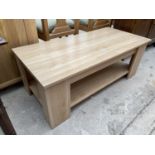 A MODERN OAK EFFECT COFFEE TABLE