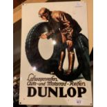 A DUNLOP METAL SIGN