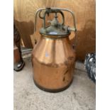 A VINTAGE COPPER MILKING BUCKET