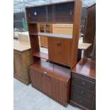 A RETRO TEAK LOUNGE UNIT, 36" WIDE