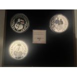 A GHANA , ROYAL BABY COLLECTION FROM 2013 X 3 , 1 GHANAIAN CEDI COINS IN DISPLAY BOX