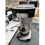 A SILVER BURCO COFFEE MAKER BELIEVED IN WORKING ORDER BUT NO WARRANTY