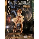 A SATURDAY NIGHT SPECIAL METAL SIGN