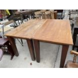 TWO SCRUB-TOP KITCHEN TABLES