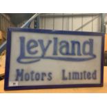 AN ILLUMINATED 'LEYLAND MOTORS LIMITED' SIGN