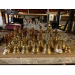 A LARGE COLLECTION OF VARIOUS HANDBELLS