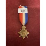 A 1914 "MONS" STAR WITH RIBBON, PRESENTED TO SAPPER H WATTHEY R.A.