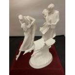 A ROYAL DOULTON IMAGES 'GOING HOME' HN 3527 AND TWO UNESCO DANCING FIGURINES