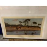 AN ANTHONY GIBBS PRINT 'EVENING ON THE GALANA' LIMITED EDITION 187/1000 WHOLESALE PRICE £90