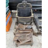 AN ASSORTMENT OF CAST IRON FIRE GRATES