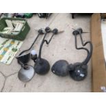 FIVE VINTAGE OUTDOOR LIGHTS