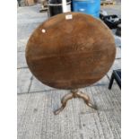 A VICTORIAN OAK TILT TOP SIDE TABLE