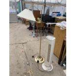 GILT STANDED LAMPAND A CONNECT TOWER FAN BELIVED IN WORKING ORDER NO WARRANTY