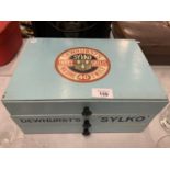 A VINTAGE DEWHURSTS SYLKO THREE DRAWER BOX