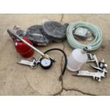 AN ASSORTMENT OF AS NEW COMPRESSOR FITTINGS TO INCLUDE PAINT SPRAYER, TYRE VALVE ETC